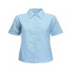 Kids School Uniform Button Down Collared Shirt Girls Boys Long and Short Sleeve Formal Top Sky Blue Short Sleeve Girls Chest 26 Inches view 1