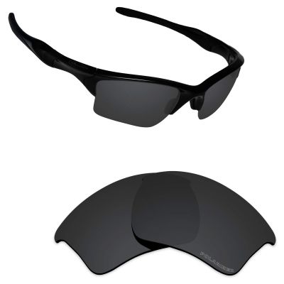 Alphax Stealth Black Elite Polarized Replacement Lenses for Oakley Half Jacket 2.0 XL Sunglasses