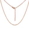 Dainty Cable O Chain for Women Rose Gold Plated 2mm Mens Rolo Chain Necklace, 30" view 1