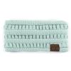 C.C Exclusives Solid Ribbed Headwrap (HW-21) (Mint) view 2