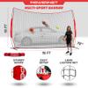 PowerNet Portable Sports Rebounder - Basketball, Volleyball, Soccer, Baseball, Softball and Lacrosse, Backyard & Garage Backstop, Indoor Outdoor Safety Net for Protection (16 x 10 FT, Red) view 3