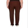 Alfred Dunner womens Petiteclassic Allure Fit Proportioned With Elastic Comfort Waistband Casual Pants, Brown, 12 Petite US view 2