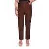 Alfred Dunner womens Petiteclassic Allure Fit Proportioned With Elastic Comfort Waistband Casual Pants, Brown, 12 Petite US view 3