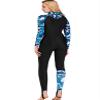 Cokarsey Women's Long Swimsuit One Piece Long Sleeve Sun Protection Rash Guard with Hood view 4