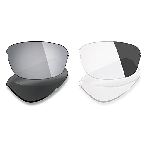 Mryok 2 Pair Polarized Replacement Lenses for Oakley Half Wire 2.0 Sunglass - Options
