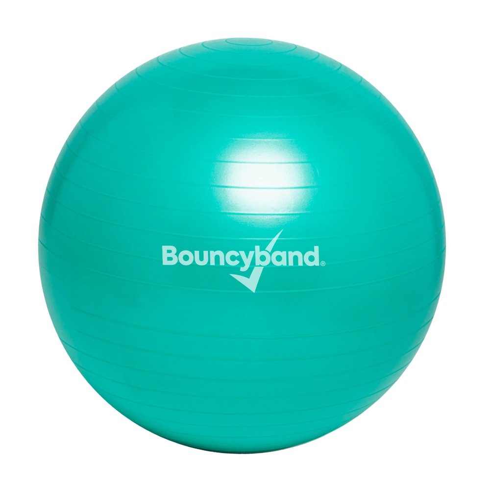 Bouncyband Medium Balance Ball, Green Create Flexible Seating to Improve Focus in The School, Office, or Home with This No-Roll 21.6 (55cm) Ball for People Between 5-56 Tall