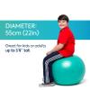 Bouncyband Medium Balance Ball, Green  Create Flexible Seating to Improve Focus in The School, Office, or Home with This No-Roll  21.6 (55cm) Ball for People Between 5-56 Tall view 2