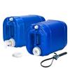 Emergency Water Storage Containers 10 Gallon, Long Term 5 Gallon Water Tank - 2 Stackable Food Grade Tanks Included, for Camping, Prepping, Survival - 10 Gallon Total Capacity view 1