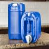 Emergency Water Storage Containers 10 Gallon, Long Term 5 Gallon Water Tank - 2 Stackable Food Grade Tanks Included, for Camping, Prepping, Survival - 10 Gallon Total Capacity view 2