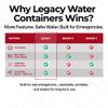 Emergency Water Storage Containers 10 Gallon, Long Term 5 Gallon Water Tank - 2 Stackable Food Grade Tanks Included, for Camping, Prepping, Survival - 10 Gallon Total Capacity view 3