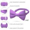 Bow Tie House Men's Classic Pre-Tied Bow Tie Formal Solid Tuxedo (Large, Lilac Bouquet) view 2