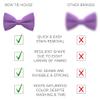 Bow Tie House Men's Classic Pre-Tied Bow Tie Formal Solid Tuxedo (Large, Lilac Bouquet) view 3