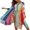 Hibluco Women's Summer Chiffon Floral Kimono Cardigan Long Swimwear Cover Ups view 1