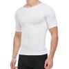 Men's Slimming Body Shaper Vest Undershirt Abs Abdomen Slim Tank Top White view 1