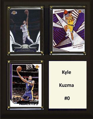 C&I Collectables NBA Los Angeles Lakers Mens 810KUZMANBA 6"x8" Kyle Kuzma Los Angeles Lakers Two Card Plaque, Brown, N/A
