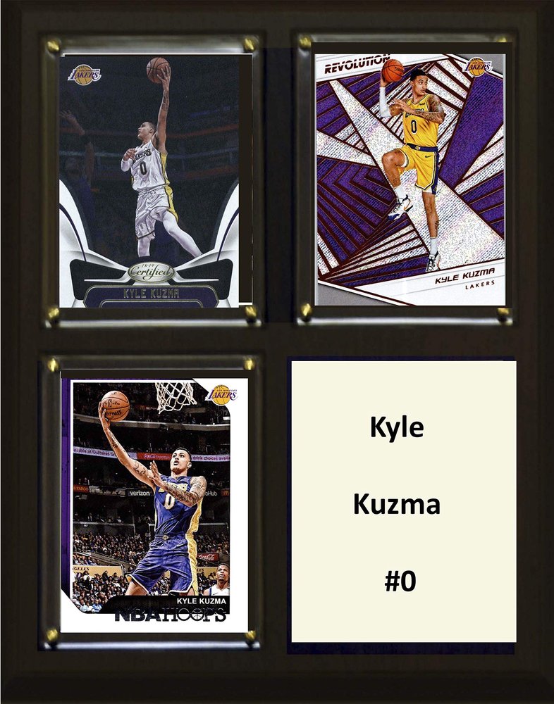 C&I Collectables NBA Los Angeles Lakers Mens 810KUZMANBA 6"x8" Kyle Kuzma Los Angeles Lakers Two Card Plaque, Brown, N/A