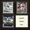 C&I Collectables NFL Dallas Cowboys Mens 810ELLIOT3CNFL 8"x10" Ezekiel Elliot Dallas Cowboys Three Card Plaque, Brown, N/A view 1