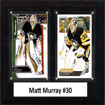 C&I Collectables NHL Pittsburgh Penguins Mens 68MATTMURRAYNHL 6"x8" Matt Murray Pittsburgh Penguins Two Card Plaque, Brown, N/A