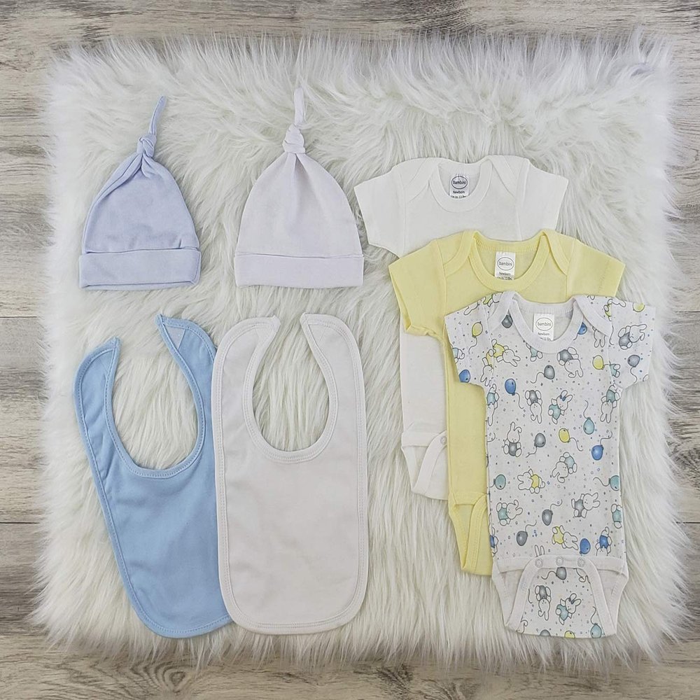 Bambini 7 Pc Layette Baby Clothes Set - Newborn