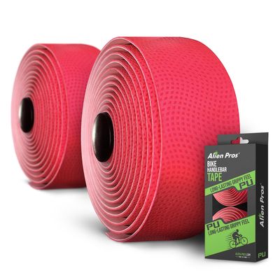 ALIEN PROS Bike Handlebar Tape PU (Set of 2) Red - Enhance Your Bike Grip with These Bicycle Handle bar Tape - Wrap Your Bike for an Awesome Comfortable Ride (Set of 2, Red)