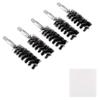 BOOSTEADY 5 Pcs Nylon Bristle Bore Gun Cleaning Brush for Pistol, 50 Professional Square Patches, .260/6.5MM, .17, .22, .357/9MM, .40, .45, .30 Caliber view 1