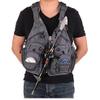 Fly Fishing Vest, Fishing Safety Life Jacket for Swimming Sailing Boating Kayak Floating Multifunction Breathable Backpack for Men and Women Vest/Kayak (Deep Gray, with Foam) view 3