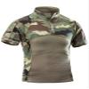 AKARMY Men's Military Short Sleeve T-Shirt, Tactical Cargo Pullover Polo Shirts, Outdoor Camo Shirt with 1/4 Zipper 0312 CP