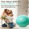 Tumaz Birth Ball for Pregnancy & Labor - Including Birthing Ball/Peri Bottle/Yoga Strap/Non-Slip Socks for Exercises Set with Quick Foot Pump & Instruction Poster view 4