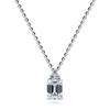 BERRICLE Sterling Silver Solitaire 2.1 Carat Emerald Cut Cubic Zirconia CZ Anniversary Pendant Necklace for Women, Rhodium Plated 18 inch view 1