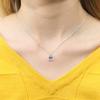 BERRICLE Sterling Silver Solitaire 2.1 Carat Emerald Cut Cubic Zirconia CZ Anniversary Pendant Necklace for Women, Rhodium Plated 18 inch view 3
