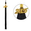 TopTie Shiny Kindergarten Child Size Graduation Cap Hat with 2025 Tassel-Black view 3