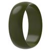 ThunderFit Silicone Wedding Ring for Men - Rubber Engagement Band - Width 8.0mm Thickness 2.0mm (Olive Green, 6-6.5 (16.90mm) view 1