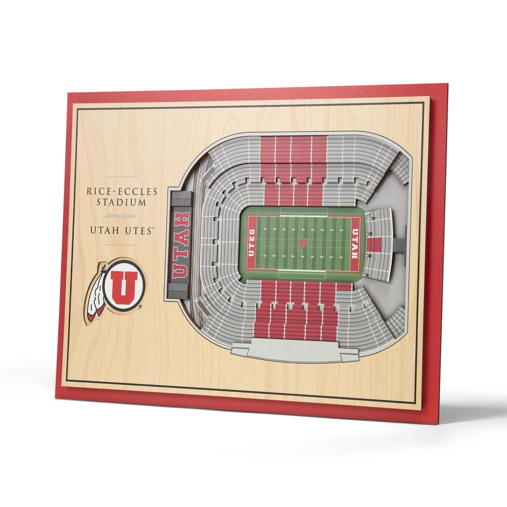 YouTheFan NCAA Utah Utes 5-Layer StadiumView 3D Wall Art - Rice-Eccles Stadium
