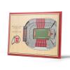 YouTheFan NCAA Utah Utes 5-Layer StadiumView 3D Wall Art - Rice-Eccles Stadium view 1