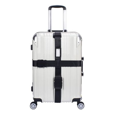 Epicgadget Adjustable Luggage Strap Suitcase Baggage Packing Belt Travel Accessories Long Cross Strap (Black)