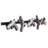 Hold Up Displays Wall Mount Gun Rack for 5 Handguns Pistols and Revolvers of All Calibres - Adjustable Modular Modern Gun Rack - Black - HDTK509-B view 1