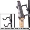 Hold Up Displays Wall Mount Gun Rack for 5 Handguns Pistols and Revolvers of All Calibres - Adjustable Modular Modern Gun Rack - Black - HDTK509-B view 3