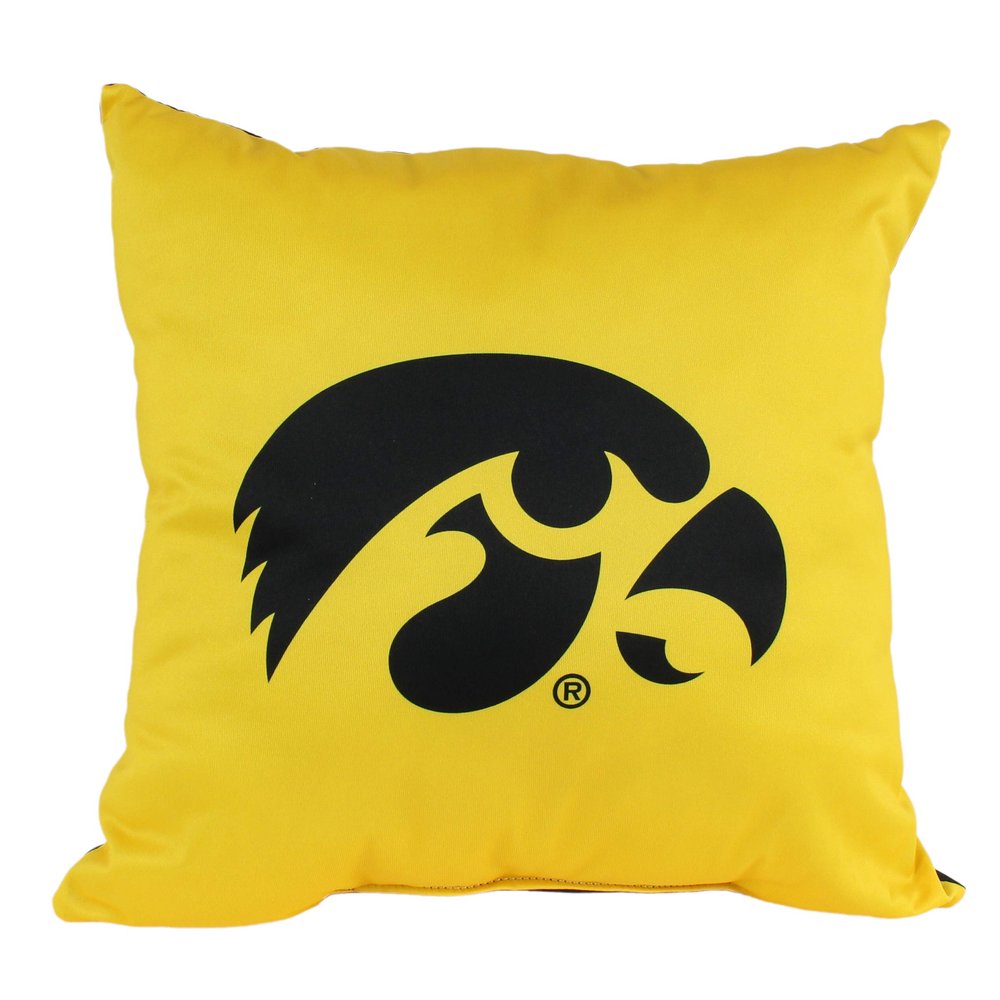 College Covers Everything Comfy Iowa Hawkeyes 16" Decorative Pillow Reversible 2 Unique Sides