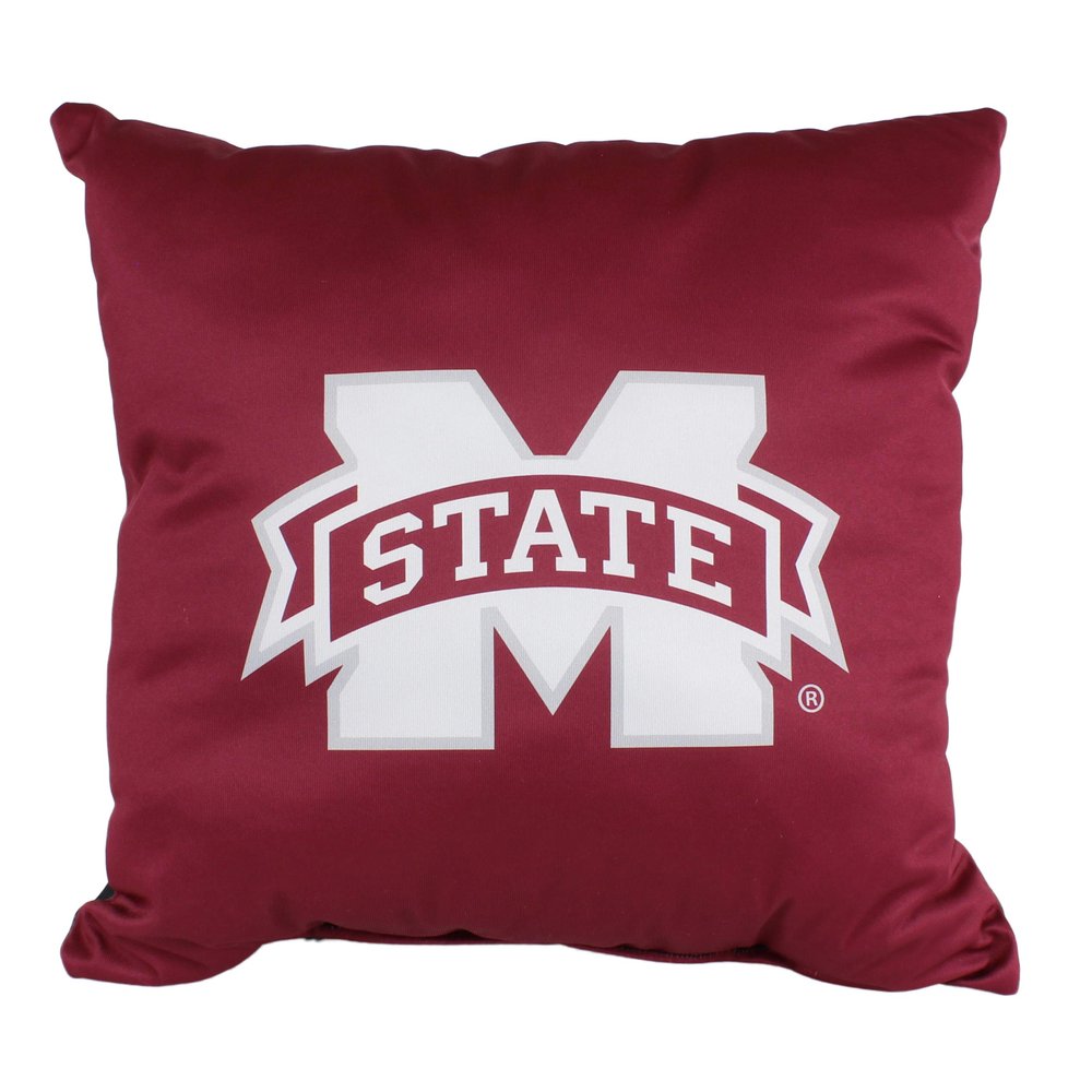College Covers Everything Comfy Mississippi State Bulldogs 16" Decorative Pillow Reversible 2 Unique Sides