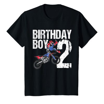 2 Year Old Dirt Bike Birthday Party Motocross MX 2nd Gift T-Shirt