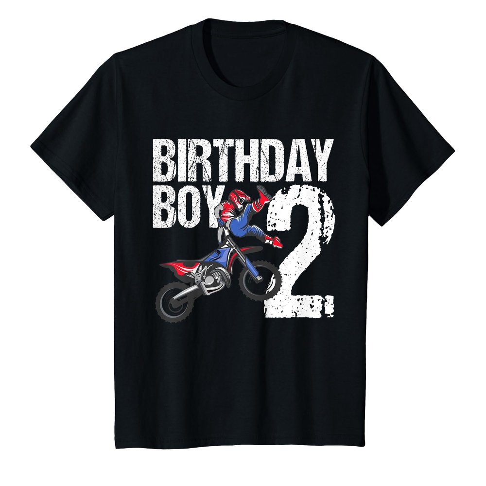 2 Year Old Dirt Bike Birthday Party Motocross MX 2nd Gift T-Shirt