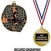 Mud Run Medals, 2" Gold Mud Racing Medal Award with Free Custom Engraving 10 Pack view 2