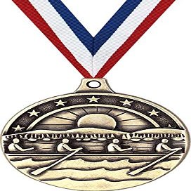 Rowing Medals, 2" Gold Rowing Medal Award with Free Custom Engraving 50 Pack