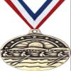Rowing Medals, 2" Gold Rowing Medal Award with Free Custom Engraving 50 Pack view 1