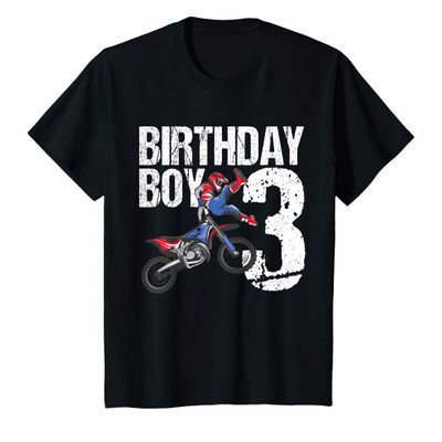3 Year Old Dirt Bike Birthday Party Motocross MX 3rd Gift T-Shirt