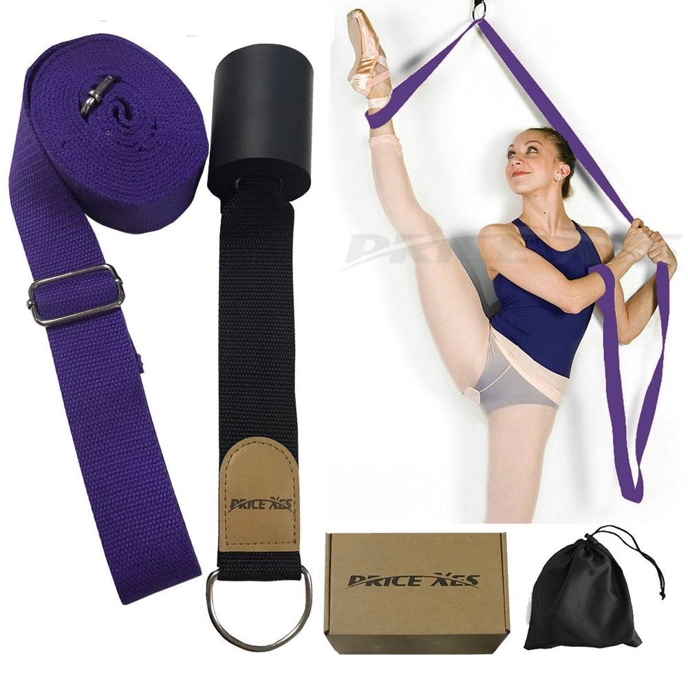 Leg Stretch Band - To Improve Leg Stretching - Easy Install on Door - Perfect Home Equipment For Ballet, Dance And Gymnastic Exercise Flexibility Stretching Strap Foot Stretcher Bands (purple)