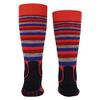 FALKE Unisex Kids SK2 Intermediate Stripes Ski Socks, Medium Cushion, Patterned, Breathable Quick Dry, Merino Wool, Orange (Samba Orange 8182), 10-12.5, 1 Pair view 2