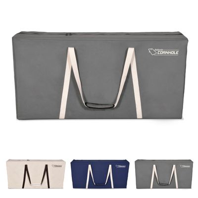GoSports Canvas Cornhole Carrying Case - PRO Grade 4 Ft x 2 Ft Regulation Size - Choose Between Navy Blue, Gray and Natural Canvas Colors