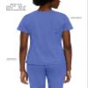 Landau Proflex Tailored Fit Comfort Stretch 3-Pocket Scrub Top for Women 4160 Black LGE view 2