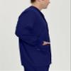 Landau Proflex Tailored Fit Stretch 3-Pocket Warm-Up Scrub Jacket for Men 3170 True Navy view 4
